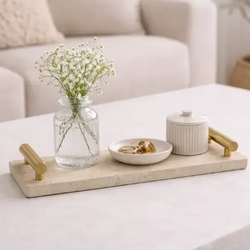 Plateau en pierre 29.5 x 9 x 5 cm