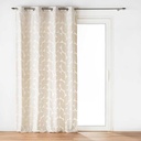 Rideau a oeillets 135 x 260 cm velours devore geolia naturel