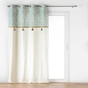 Rideau a oeillets 140 x 240 cm coton/polyester+top imp+pompon vivoline