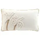 Coussin dehous compr passepoil 30 x 50 cm coton tresse+tufte sahara