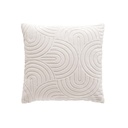 Housse de coussin +encart 40 x 40 cm bouclette devoree solly