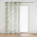 Rideau a oeillets 140 x 260 cm polyester/lin imprime palmiflore