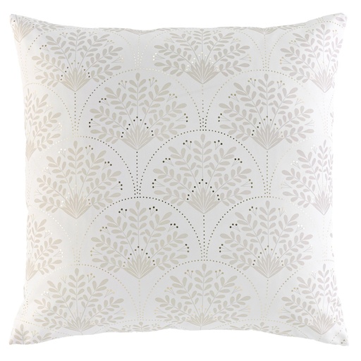 Coussin dehoussable compresse 60 x 60 cm polyester imprime metallise majestia