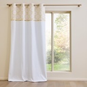Rideau a oeillets 140 x 240 cm coton/polyester+top imp metal. majestia