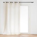 Rideau a oeillets 140 x 260 cm effet lin tisse logan