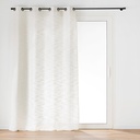 Rideau a oeillets 140 x 260 cm effet lin tisse nando