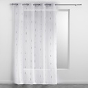 Panneau a oeillets  140 x 260 cm voile sable fils chenille chenilla gris