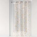 Panneau a oeillets 140 x 240 cm voile sable imprime metallise ginkgold