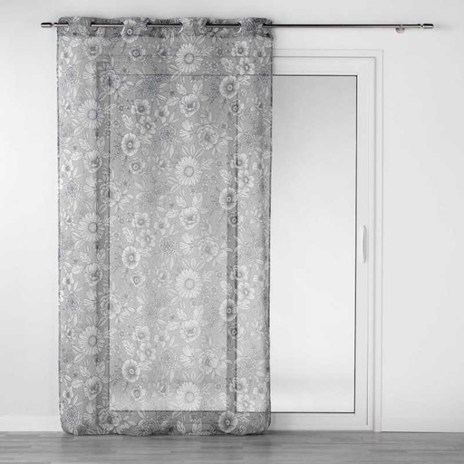 Panneau a oeillets 140 x 240 cm voile sable imp milady gris