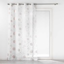 Panneau a oeillets 140 x 240 cm voile sable imprime metallise oliane