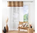 Panneau a oeillets.  140 x 240 cm vl. sable+top jute+franges malory terracotta