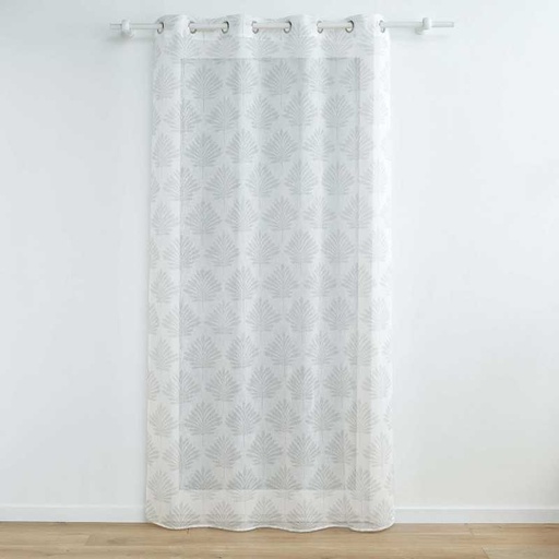 Panneau a oeillets 140 x 240 cm voile tisse applique levita blanc