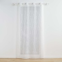 Panneau a oeillets 140 x 240 cm voile sable brode galactee blanc