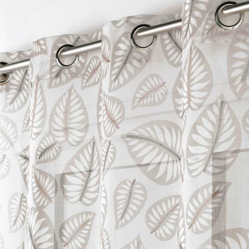 Panneau a oeillets 140 x 240 cm effet lin tisse imprime indila lin