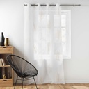 Panneau a oeillets 140 x 240 cm voile sable applique metallise venus