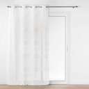 Panneau a oeillets 140 x 240 cm effet lin tisse janice blanc