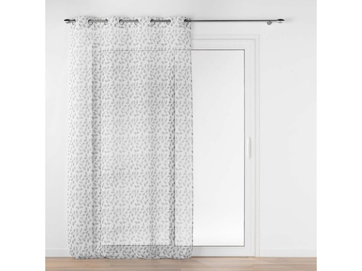 Panneau a oeillets 137 x 240 cm voile sable imprime farandole gris