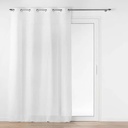 Panneau a oeillets 140 x 240 cm tisse jacquard ophelia blanc