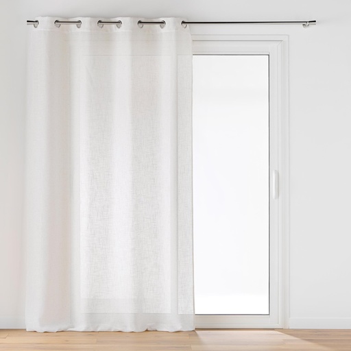 Panneau a oeillets 140 x 240 cm effet lin tisse cloris naturel