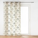 Panneau a oeillets 140 x 240 cm voile sable imprime palmea vert