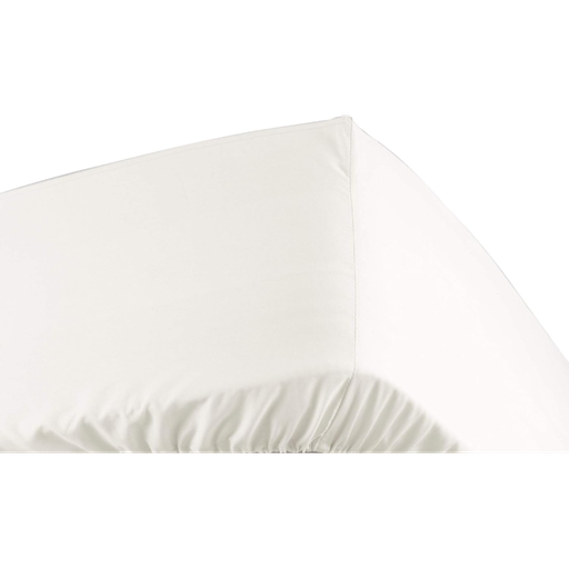 Drap housse 1 personne 90 x 190 cm percale uni 78 fils percaline naturel