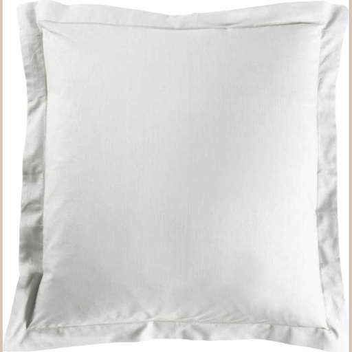 Taie d'oreiller vp 63 x 63 cm uni 57 fils lina blanc +point bourdon
