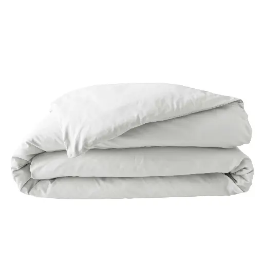 Housse de couette 2 personnes 260 x 240 cm percale uni 78 fils percaline white