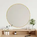 Miroir bord dore rond/carre 25cm