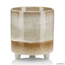 Pot fleur porcelaine 10x11cm marron