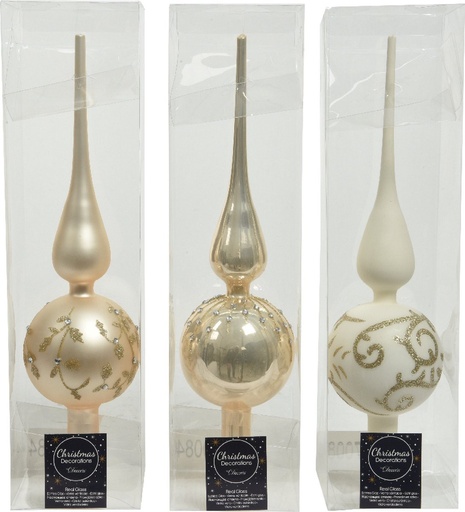 Cimier verre mat- email diamants- paillettes 3ass