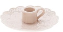 Porcelaine bougeoir tasse beige