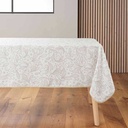 Nappe rectangle 145 x 240 cm polyester imprime metallise leya