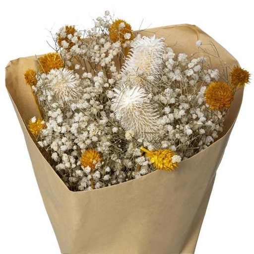 Bouquet compo nat folk h50-jaune